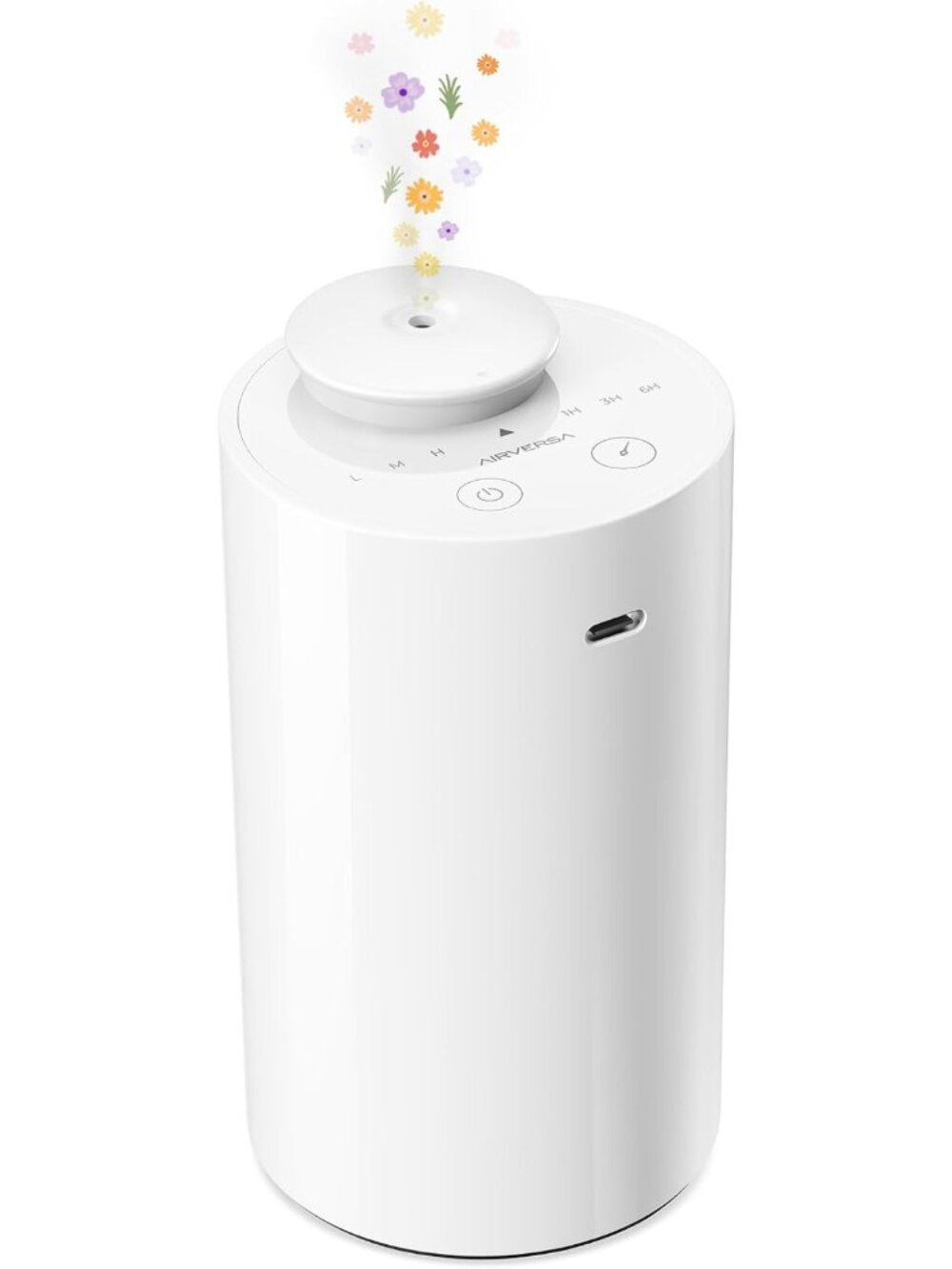 Waterless Essential Oil Diffuser for Home & Room - White Aromatherapy Device